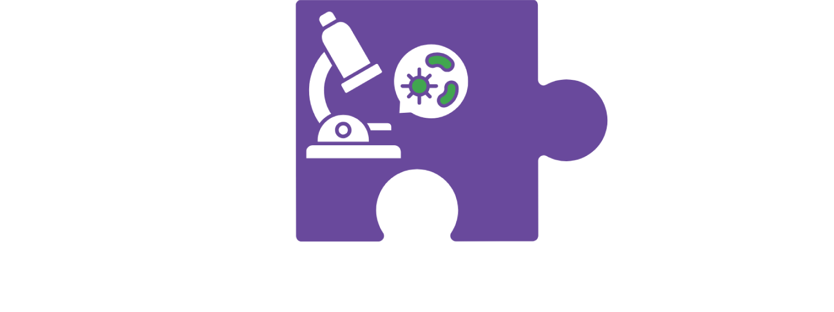 Puzzle piece with a microscope, representing researchers.